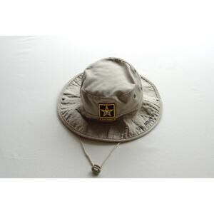 U.S. Army Boonie Hat | Snap Brim | Khaki | Chin Strap | Unisex | One Size